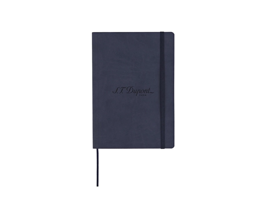 Блокнот Notebook, синяя искуcственная кожа с логотипом Dupont, формат А5, бумага: линованная фото 1