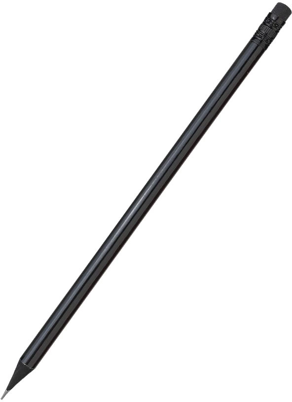 Карандаш Negro с чёрным ластиком, чёрный фото 1