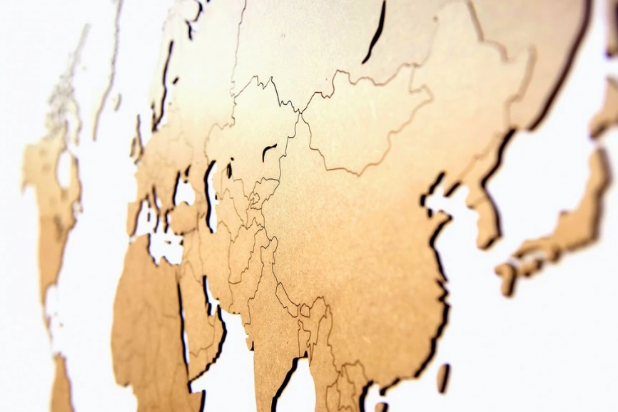 Деревянная карта мира World Map Wall Decoration Large, коричневая фото 3