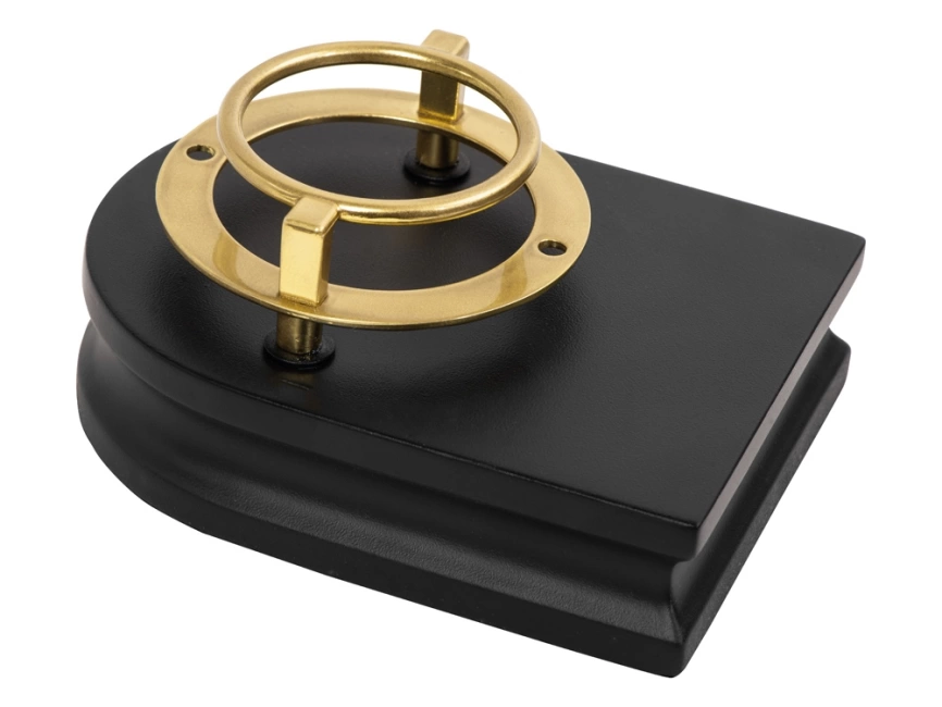 Часы Магистр с цепочкой на деревянной подставке, золотистый/черный (без шильда) фото 2
