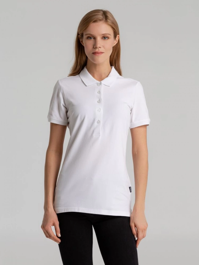 Рубашка поло женская Sunset белая, размер XXL фото 10