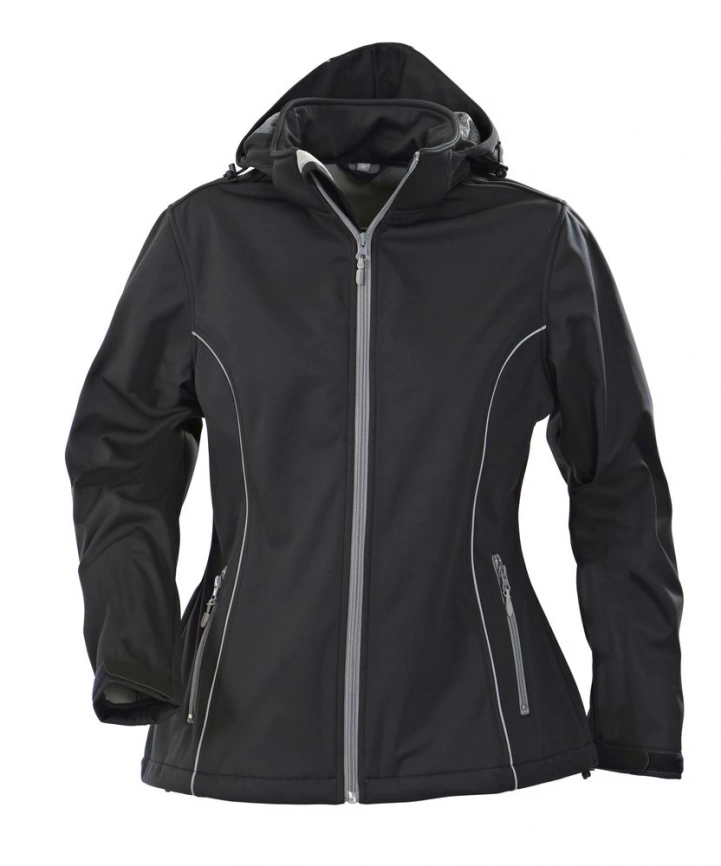 Куртка софтшелл женская Hang Gliding, черная, размер L фото 1