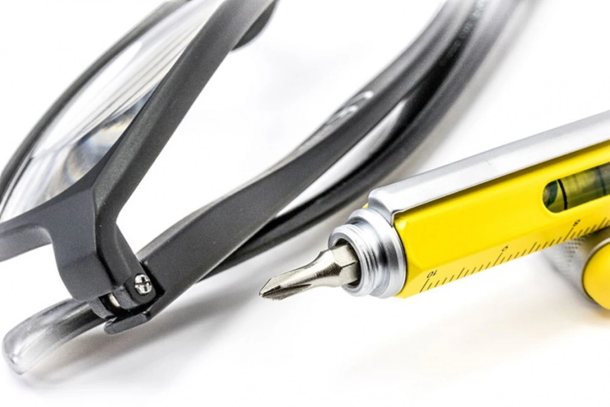 Ручка шариковая Construction, мультиинструмент, желтая фото 5