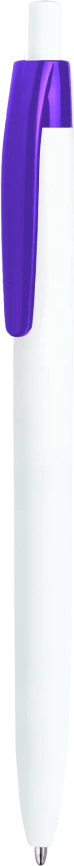 Ручка шариковая DAROM, белая с фиолетовым фото 1