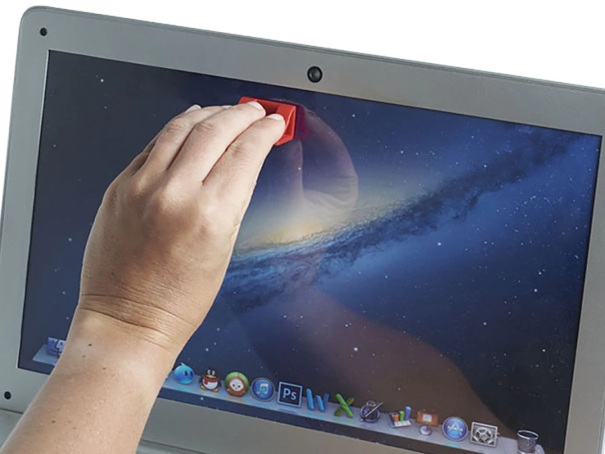 Блокировщик камеры с мягкой стороной, предназначенной для очистки монитора, красный фото 5