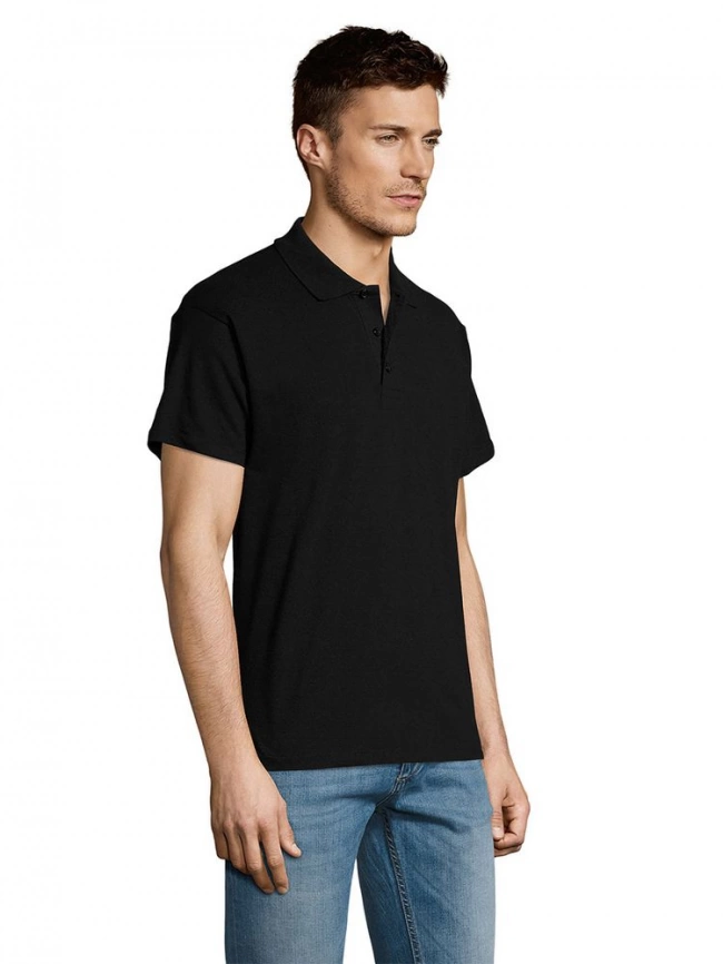 Рубашка поло мужская Summer 170 черная, размер S фото 12
