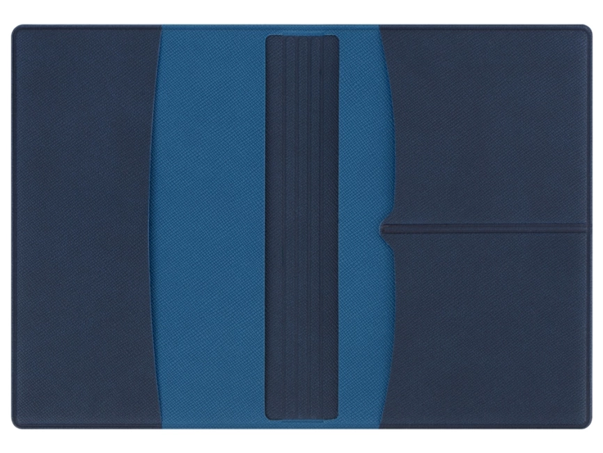 Обложка для паспорта с RFID защитой отделений для пластиковых карт Favor, синяя фото 5