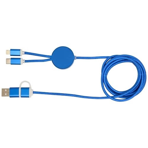 Alasia кабель 5-в-1 из переработанной пластмассы и алюминия длиной 150 см для синхронизации данных и быстрой зарядки мощностью 27 Вт фото 4