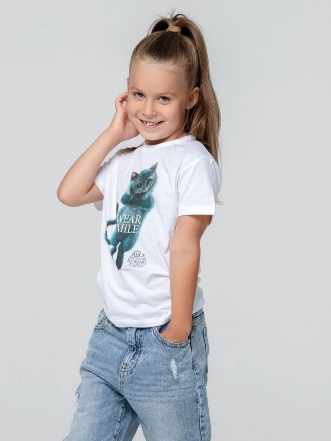 Футболка детская Wear A Smile, белая, на рост 96-104 см (4 года) фото 2