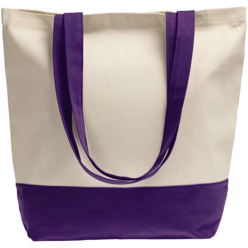 Холщовая сумка Shopaholic, фиолетовая фото 2