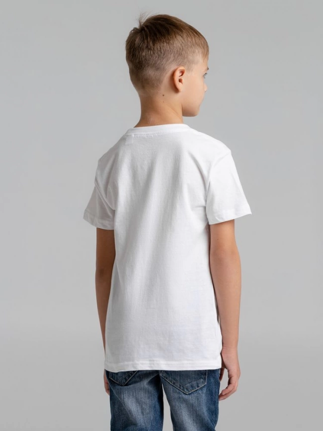 Футболка детская T-bolka Fit Kids, белая, на рост 118-128 см (8 лет) фото 6