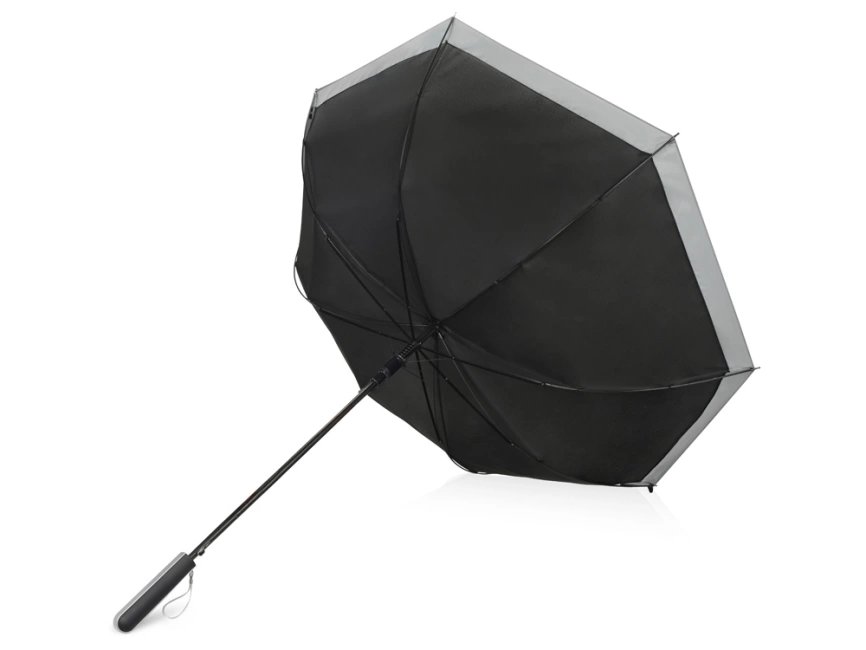 Зонт-трость Reflect полуавтомат, в чехле, черный (Р) фото 3