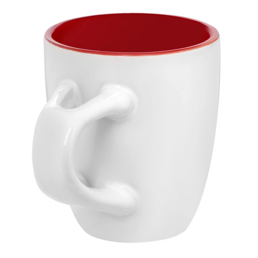 Кофейная кружка Pairy с ложкой, красная с белой фото 3