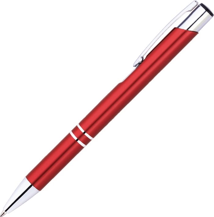 Ручка металлическая KOSKO, красная с серебристым фото 3