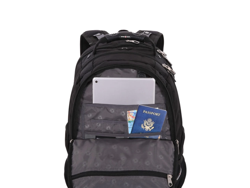 Рюкзак SWISSGEAR SCANSMART, 17, полиэстер, 36х23х48 см, 40 л, черный фото 4