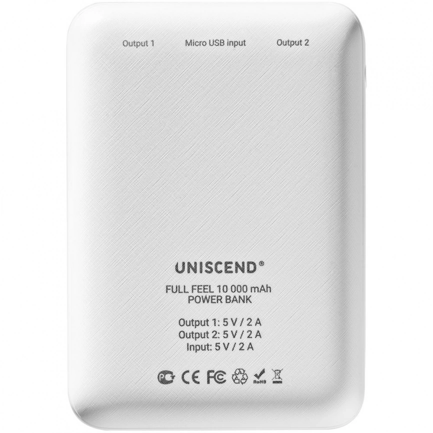 Внешний аккумулятор Uniscend Full Feel 10000 мАч с индикатором, белый фото 4