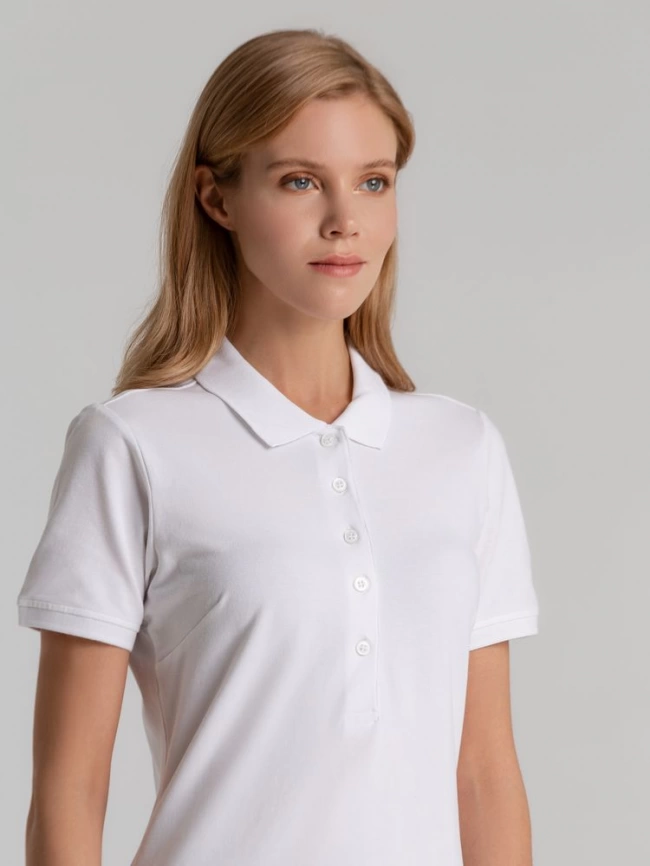 Рубашка поло женская Sunset белая, размер XXL фото 12