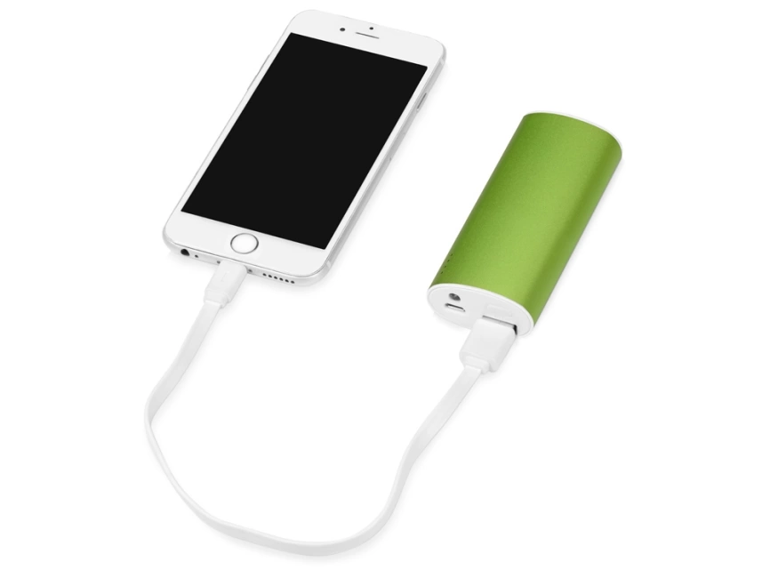 Портативное зарядное устройство Квазар, 4400 mAh, зеленое яблоко фото 2