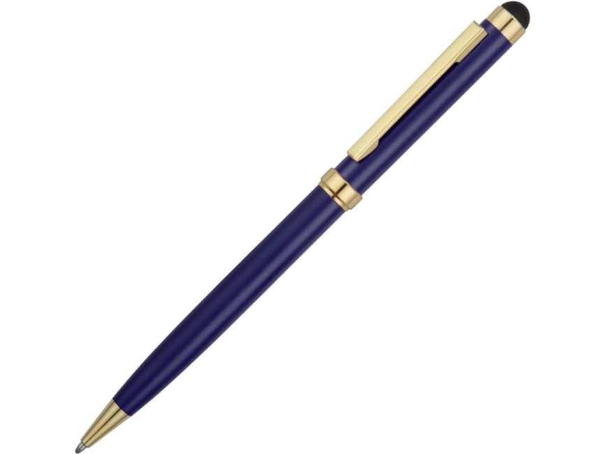 Ручка шариковая Голд Сойер со стилусом, синий фото 1