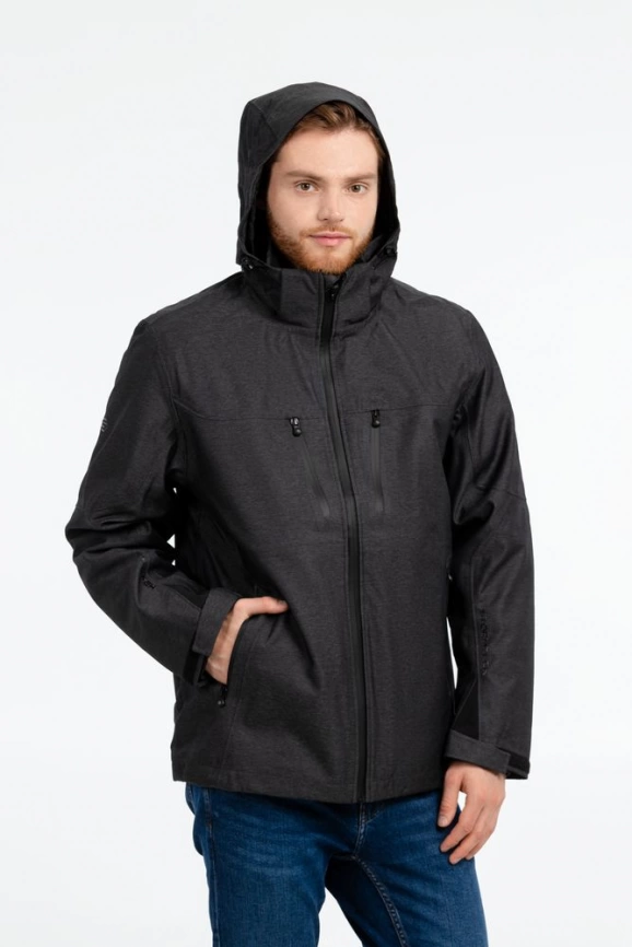 Куртка-трансформер мужская Matrix серая с черным, размер 5XL фото 11
