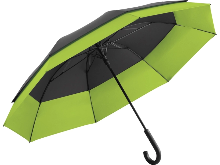 Зонт 7709 AC golf umbrella FARE®-Stretch 360  black-lime фото 4