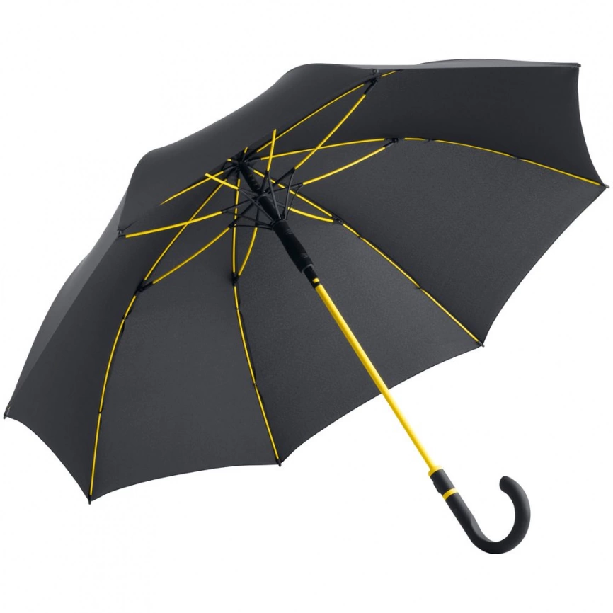 Зонт-трость с цветными спицами Color Style, желтый фото 1