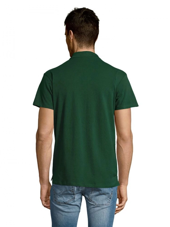 Рубашка поло мужская Summer 170 темно-зеленая, размер XL фото 13