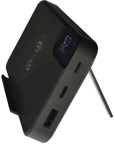 Внешний аккумулятор gPro QI с беспроводной зарядкой 10000 mAh - Черный AA фото 2