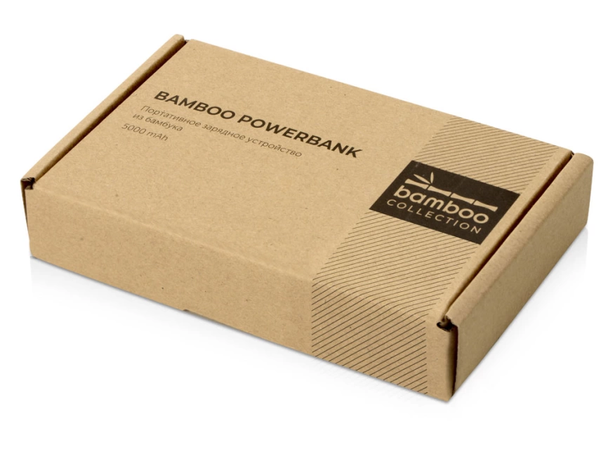 Внешний аккумулятор из бамбука Bamboo, 5000 mAh фото 11
