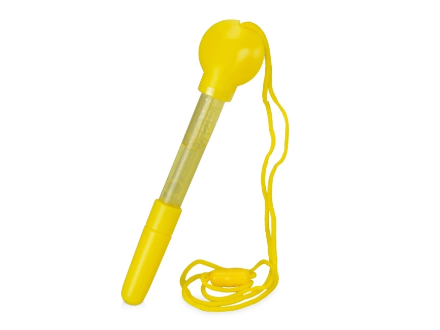Ручка шариковая с мыльными пузырями, желтый фото 1