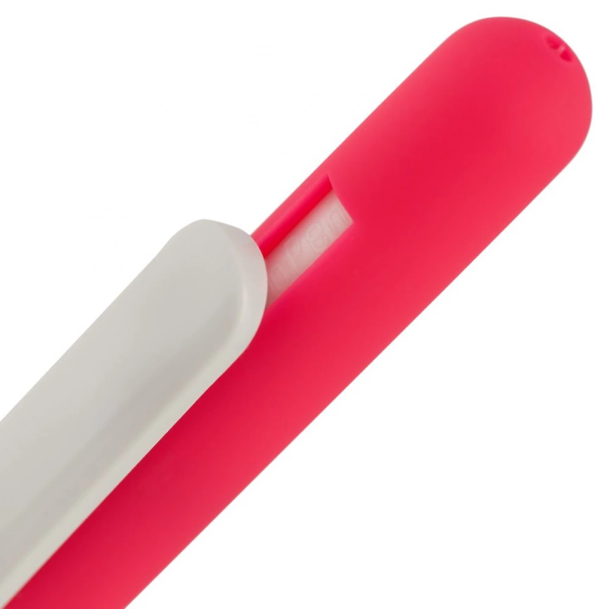Ручка шариковая Swiper Soft Touch, розовая с белым фото 4