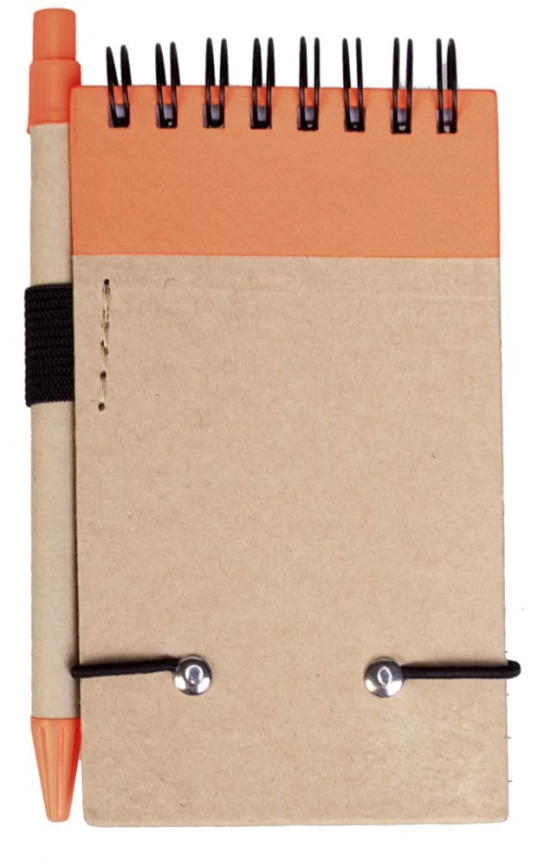 Блокнот на кольцах Eco Note с ручкой, оранжевый фото 2