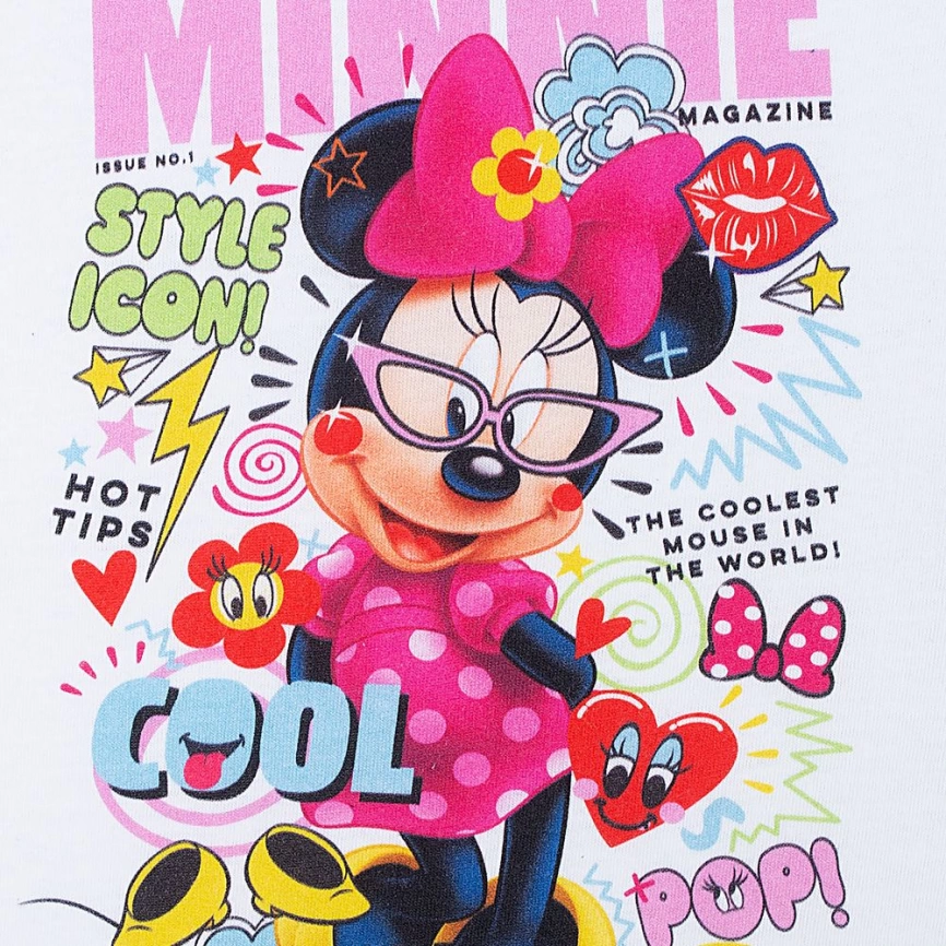 Футболка детская Minnie Covergirl, белая, на рост 96-104 см (4 года) фото 3