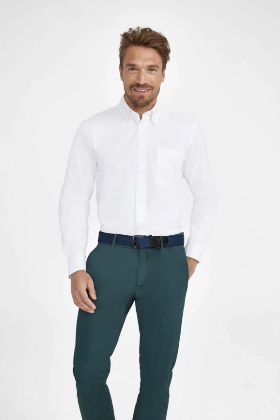 Рубашка мужская с длинным рукавом Bel Air белая, размер XXL фото 6