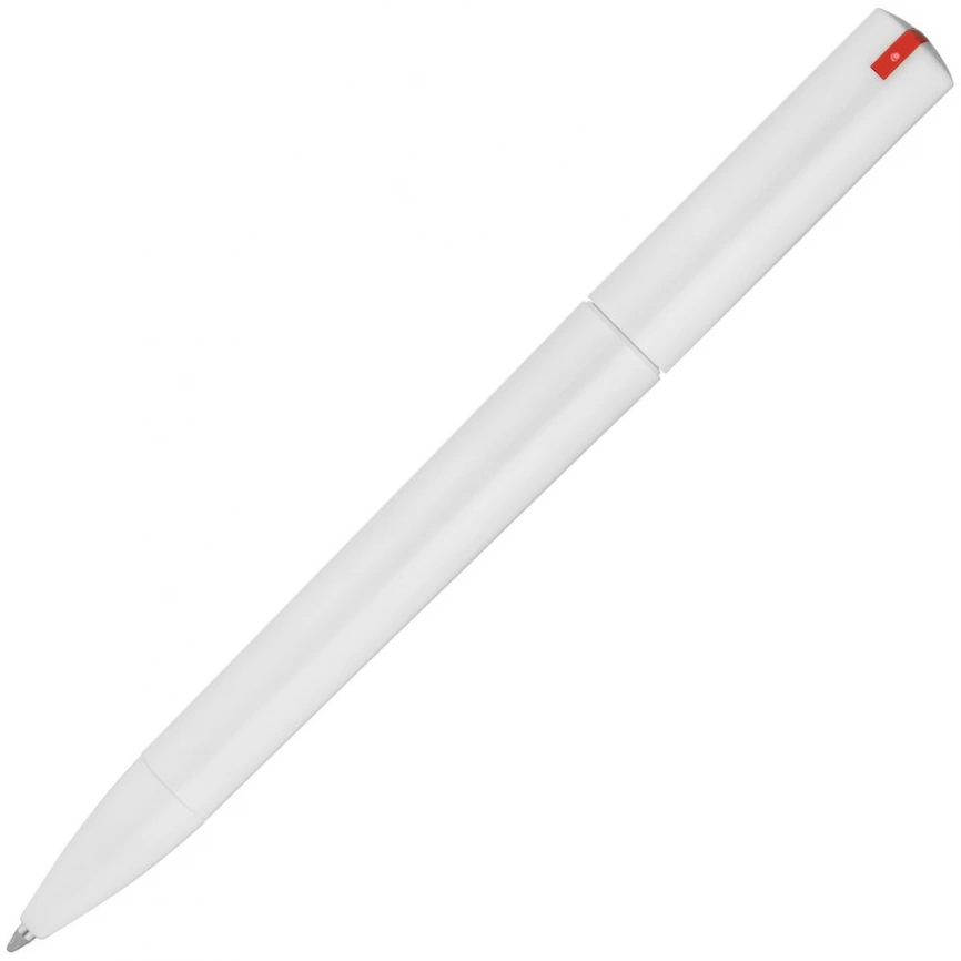 Ручка шариковая Split White Neon, белая с красным фото 3