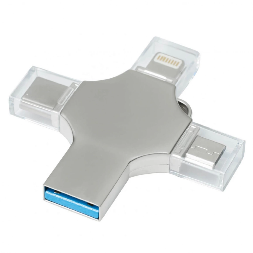 Флешка XENON 4в1 Серебристая 4444.06.32ГБ3.0 фото 1