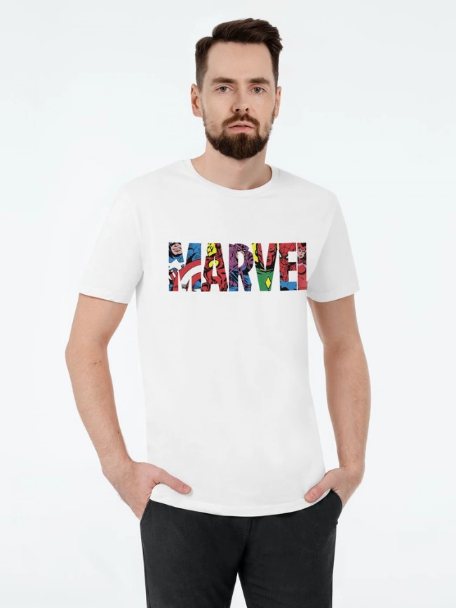 Футболка Marvel Avengers, белая, размер S фото 4