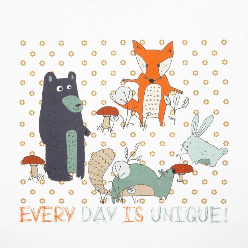 Футболка детская Every Day is Unique, белая, 8 лет фото 3