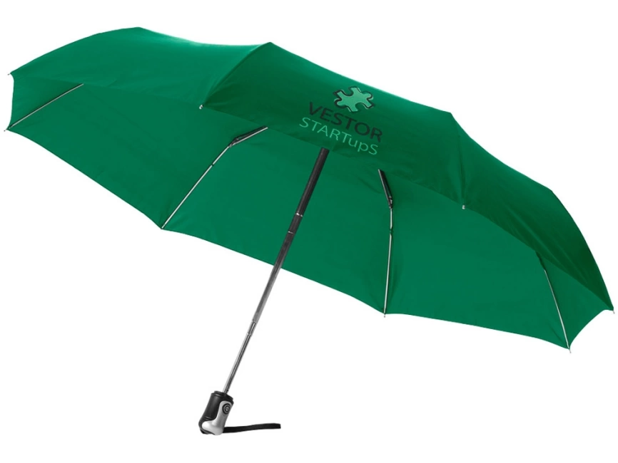 Зонт Alex трехсекционный автоматический 21,5, зеленый фото 4
