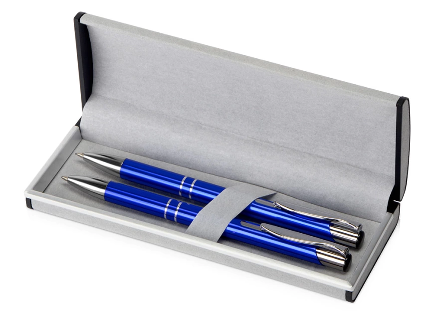 Набор Dublin: ручка шариковая, карандаш механический, ярко-синий в бархатном футляре фото 2