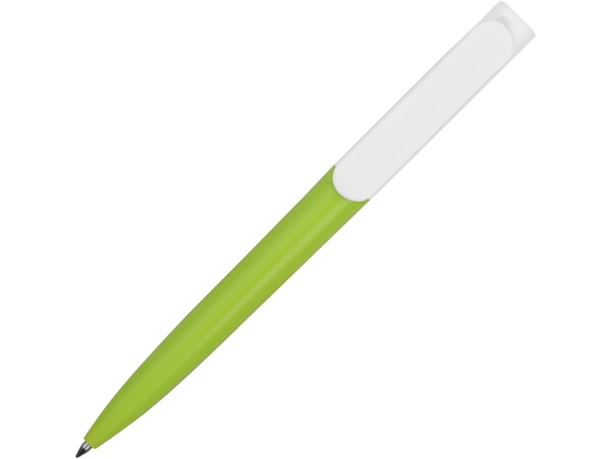 Ручка пластиковая шариковая Umbo BiColor, зеленое яблоко/белый фото 2