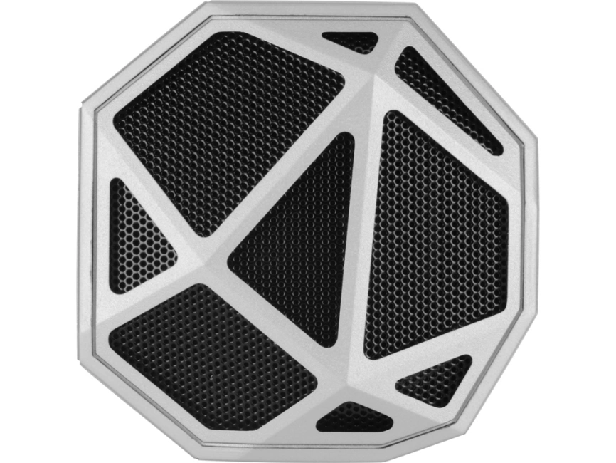 Портативная колонка Geo, серебристый + синяя подсветка фото 6