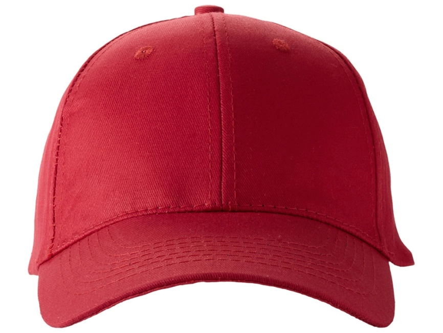 Бейсболка Watson, 6 панелей, красный фото 3