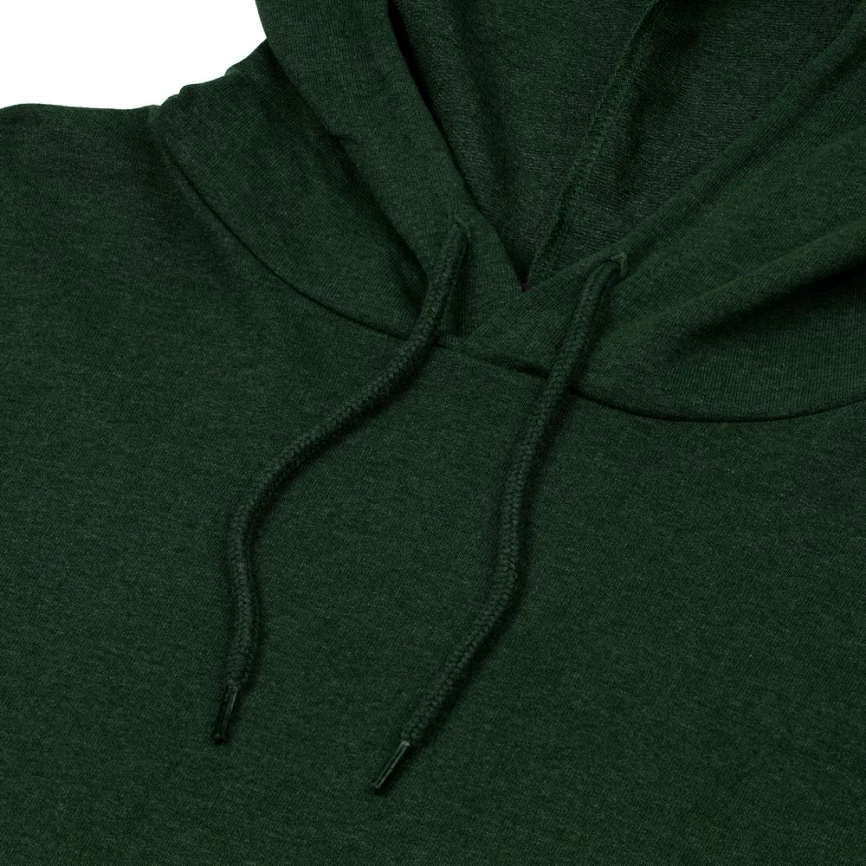 Толстовка с капюшоном унисекс Hoodie, темно-зеленая, размер XS фото 8