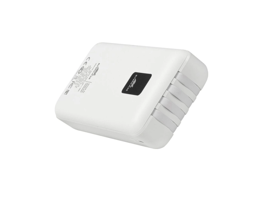 RIVACASE VA2220 (20000 мАч) внешний аккумулятор с дисплеем и встроенными кабелями, белый, 12/24 фото 7