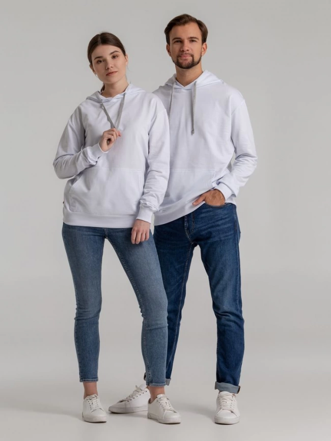 Толстовка с капюшоном Unit Kirenga белая, размер L фото 17