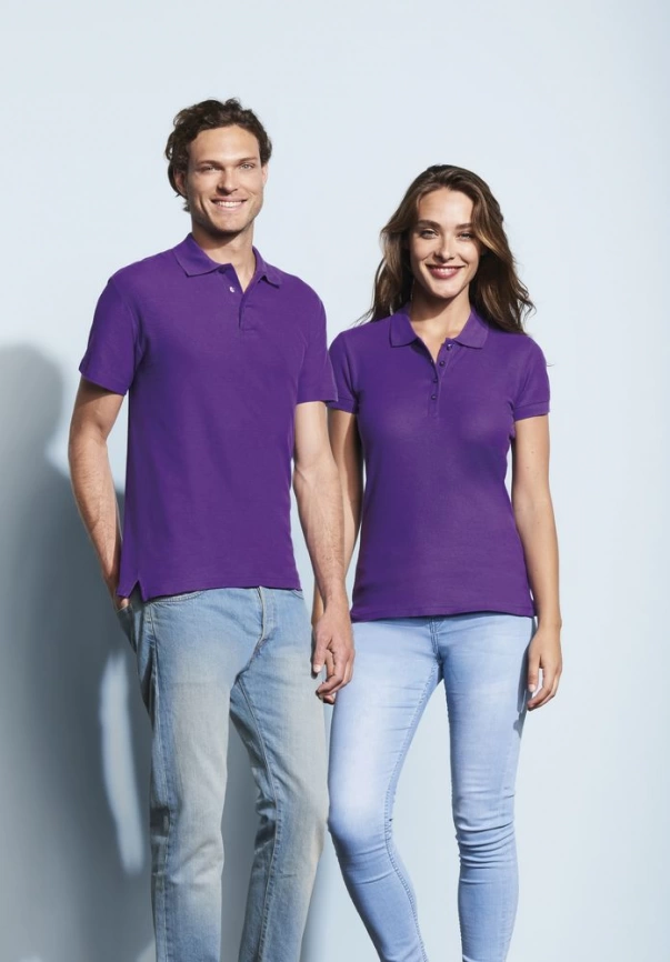 Рубашка поло мужская Summer 170 темно-фиолетовая, размер L фото 6