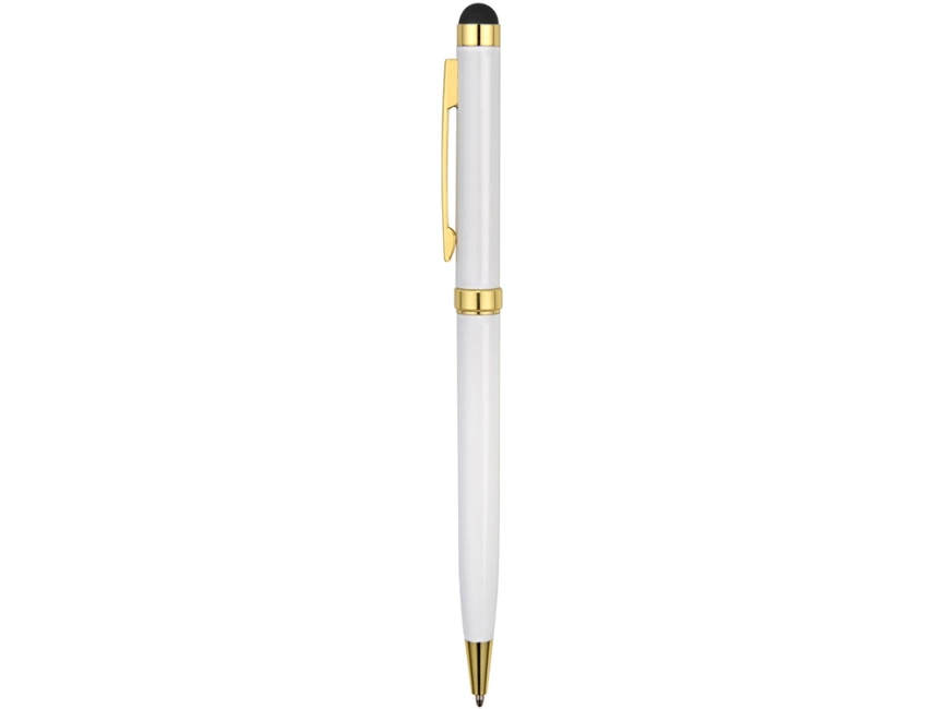 Ручка шариковая Голд Сойер со стилусом, белый фото 3