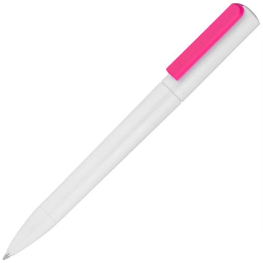 Ручка шариковая Split White Neon, белая с розовым фото 2