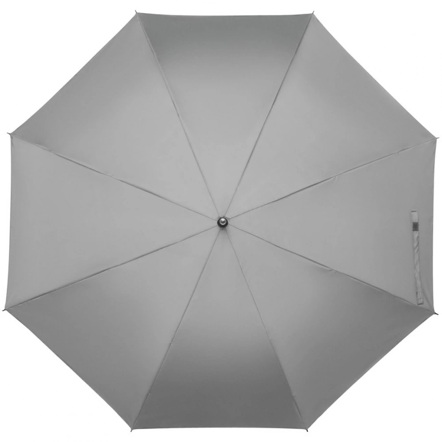 Зонт-трость Manifest со светоотражающим куполом, серый фото 2